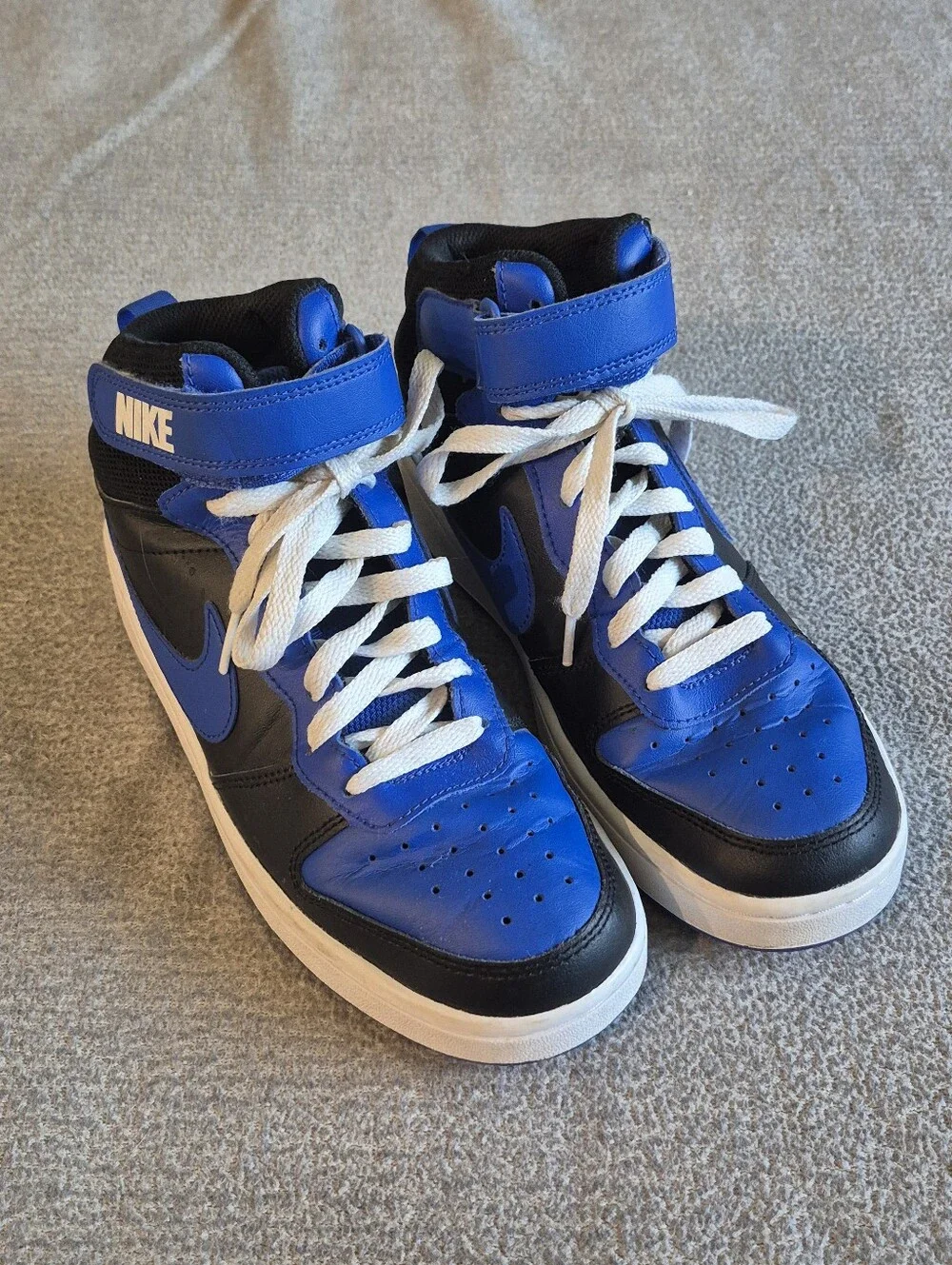 Nike Court Borough 6Y Mid 2 GS Youth Game Royal Black DM8872-001 Shoes,